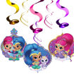 Picture of SHIMMER & SHINE SWIRL DECORATIONS 80CM - 6PK